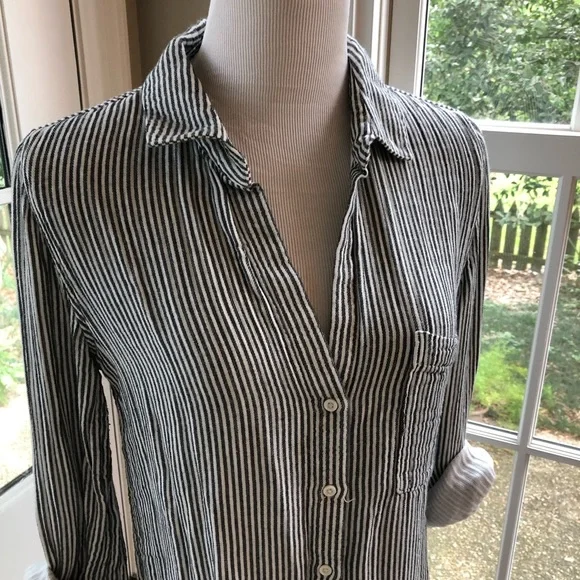 Cloth & Stone soft flannel striped buttondown - Picture 2 of 5